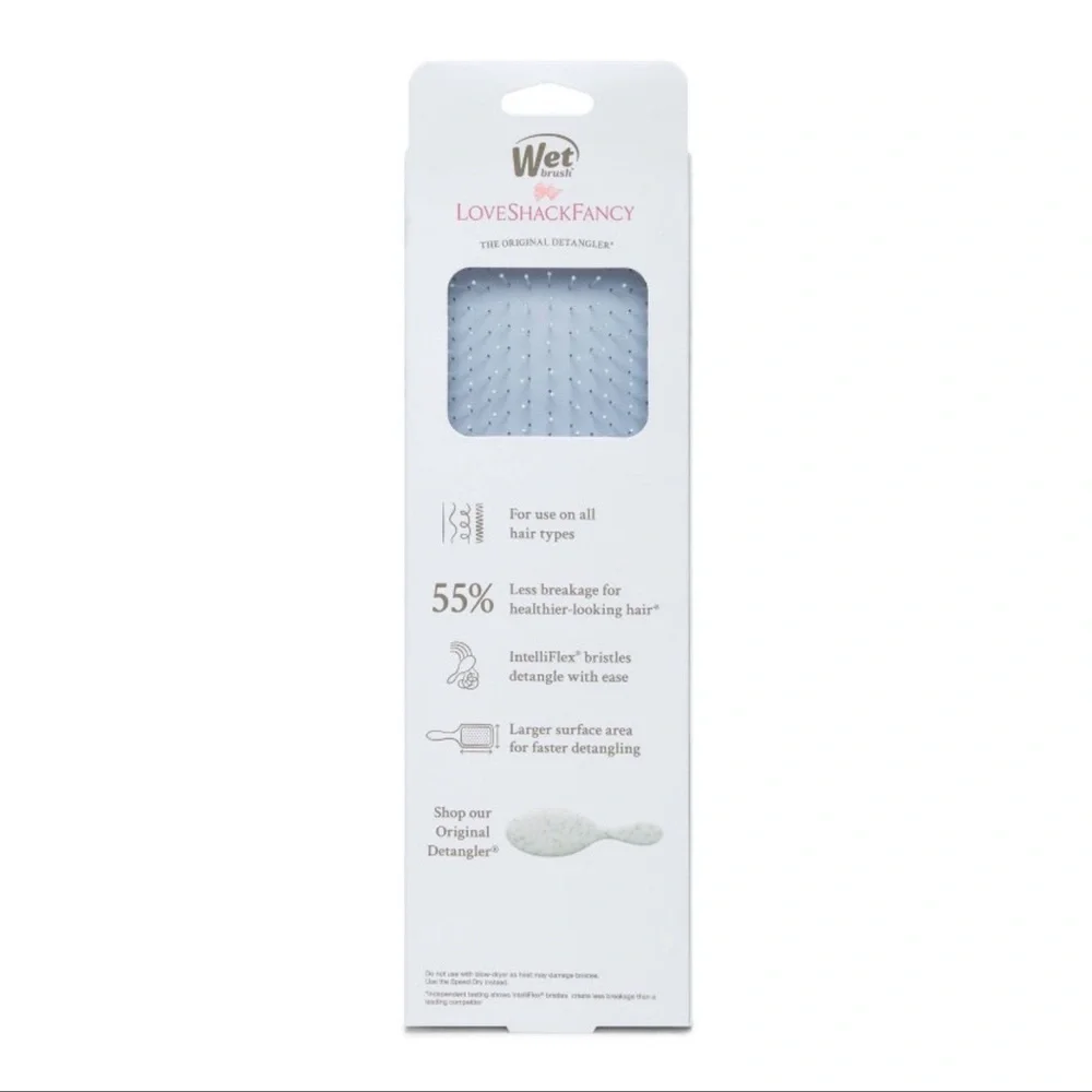 Goody Wet Brush x Love Shack Fancy Paddle Detangler Hair Brush English Ivy Blue - Picture 2 of 6